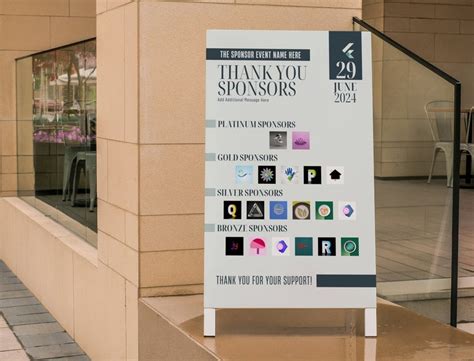 event sponsors sign customizable canva template xin etsy