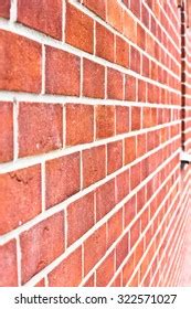 modern brick exterior wall shallow depth stock photo
