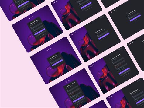 authentication pages  viviane  dribbble