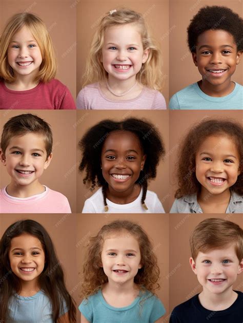 premium photo  series  portraits  children   hair