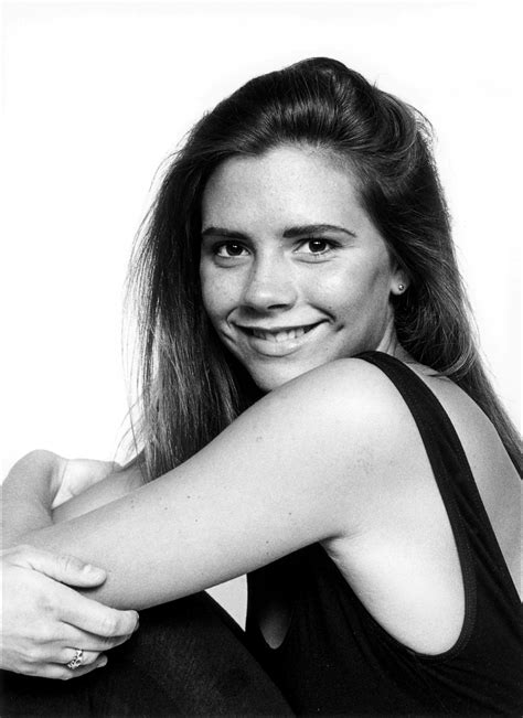 The first photo shoot 17-year-old Victoria Adams (Beckham) by Geoff