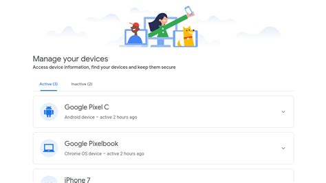New 'My Devices' Google account page shows computers, too