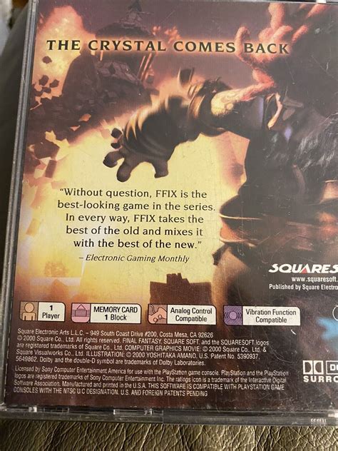 Mavin | Final Fantasy IX 9 Sony PlayStation 1 PS1 Black Label Complete ...