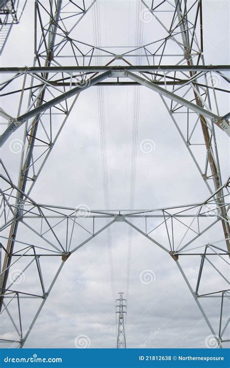 pylons stock photo image  power transport industry