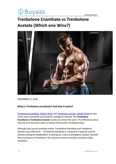 My publications - Trenbolone Enanthate vs Trenbolone Acetate--Which one Wins - Page 1 - Created ...