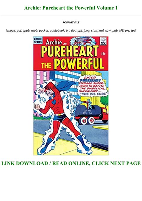 Read Book [PDF] Archie: Pureheart the Powerful Volume 1 Full Pages