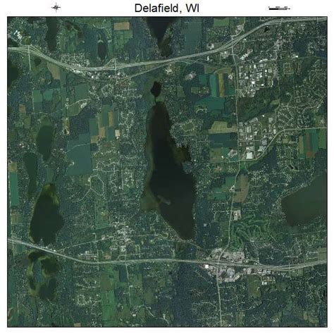 Aerial Photography Map of Delafield, WI Wisconsin