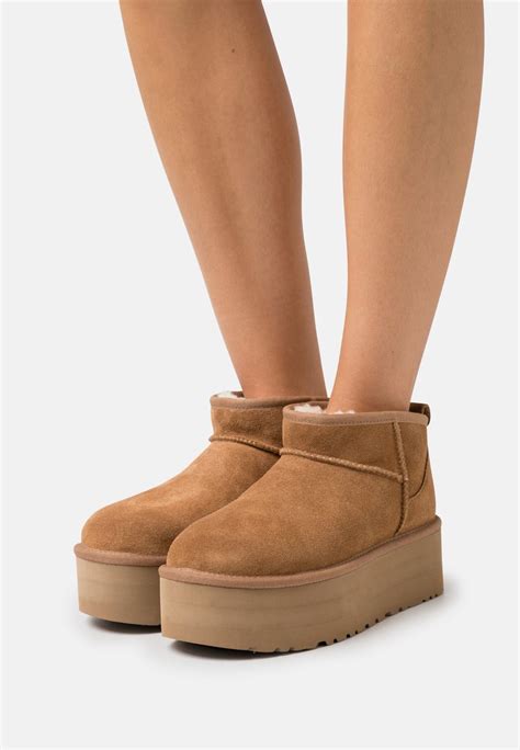 ugg classic ultra mini platform talvisaappaat chestnutkonjakki
