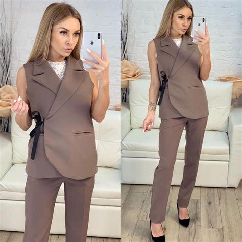 Брюки с жилетом для женщин (72 фото) - картинки и фото fashionhot.club