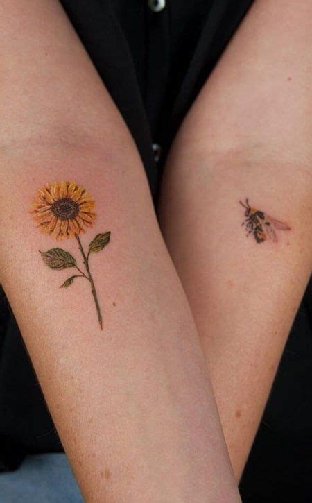 100 Popular Bee Tattoo Designs & Meaning | Matching couple tattoos, Bee ...