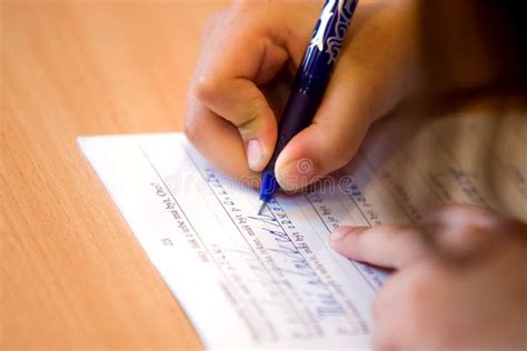 child writes stock photo image  learning intelligent