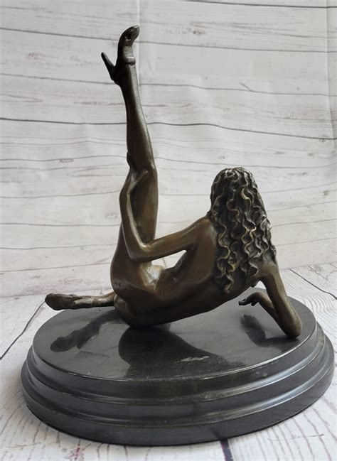 Signed Original Mavchi Artwork Italian Artist Nude Naked Woman Bronze ...