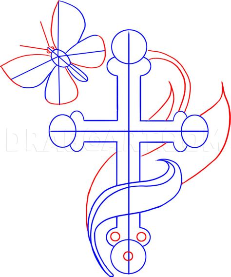 draw  religious cross drawing step  step  dawn dragoart