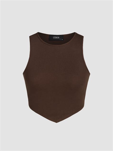 Recycled Fabric Solid Tank Top - Cider