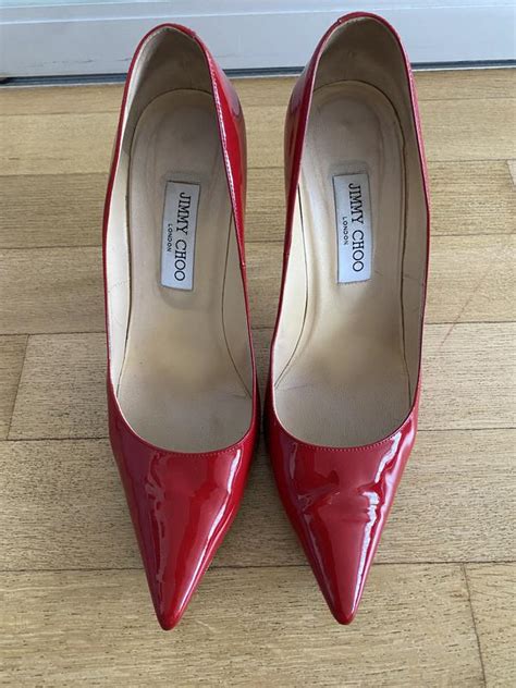 Лаковые красные лодочки jimmy choo — цена 1799 грн в каталоге Туфли ...