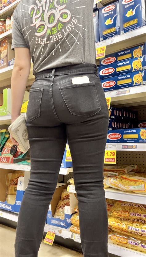 Cute Little Teen Bubble Butt *Almost Bumped Into TWICE* - Tight Jeans