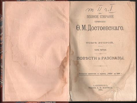 Dostoevsky Collected Works Vol 2 Stories Literature Russian 1894