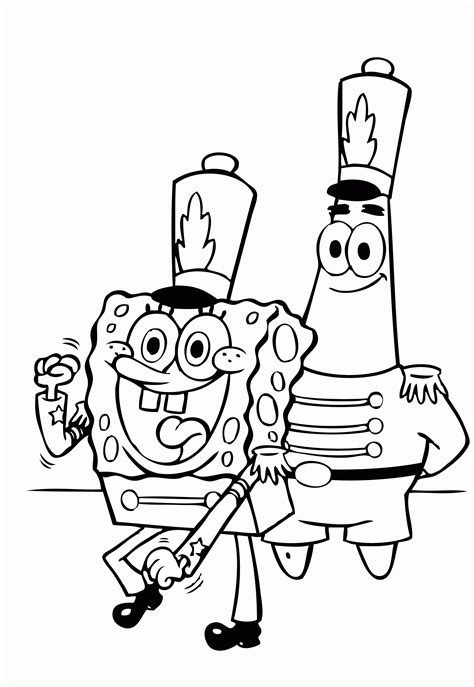 Spongebob And Patrick Coloring Page - Coloring Home