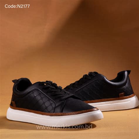 Black Casual Sneakers For Men BD | Footwear Fusion | Merkis