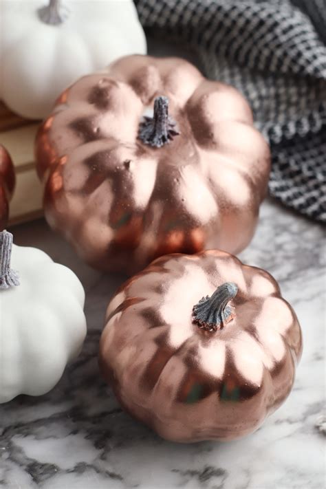 Small White Pumpkin Painting Ideas: Go Gold! - THE SWEETEST DIGS