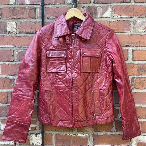 Sheepskin leather biker style jacket.... - Depop