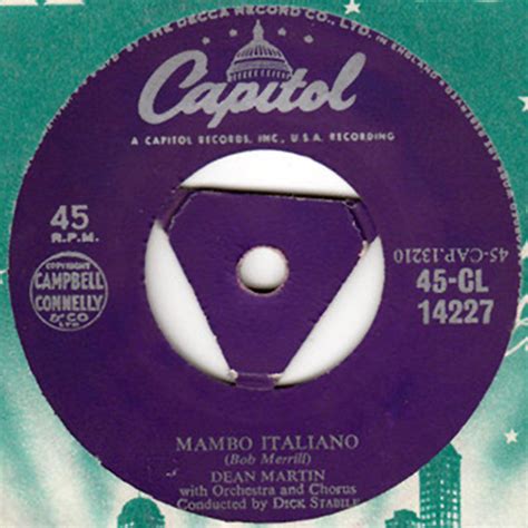 Dean Martin – Mambo Italiano (1955, Vinyl) - Discogs