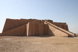 Restored ziggurat in ancient ur sumerian temple iraq containing ur ...