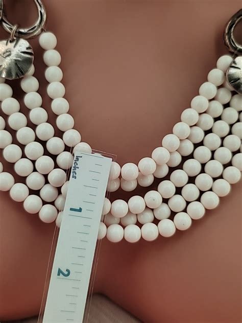 Rachel Luxe Zoe Layered White Beaded And Bronze Tone … - Gem