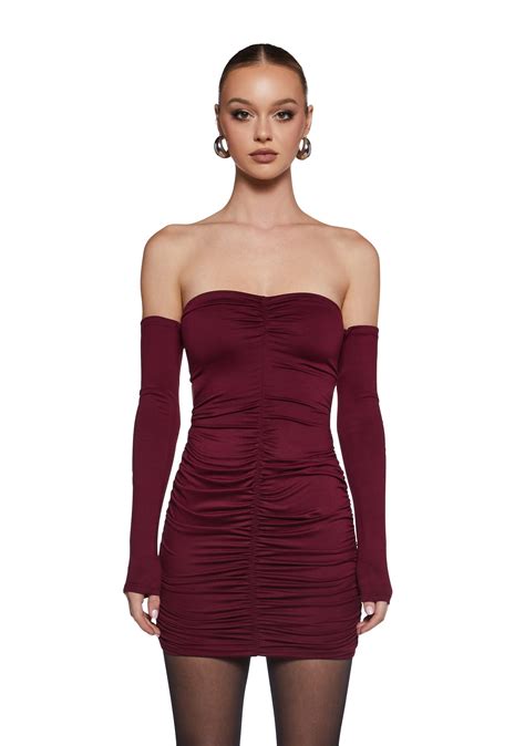 Womens Sexy Bodycon Ruched Strappy Mini Dress - Red – Dolls Kill