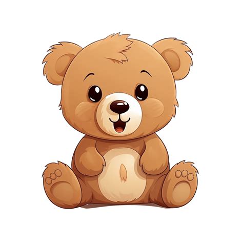 ai generative cute cartoon teddy bear  background applicable