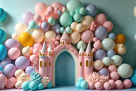Enchanted Birthday. dreamy and magical birthday. Generative Ai Stock ...