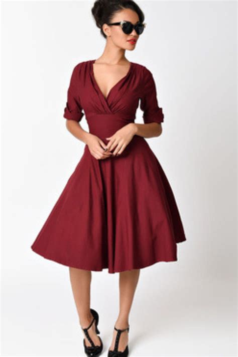 vintage delores dress  deep red sapphire butterfly