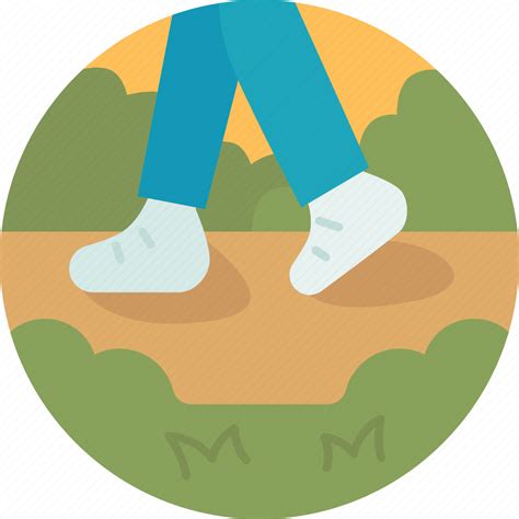 walk park walkway street lifestyle icon   iconfinder