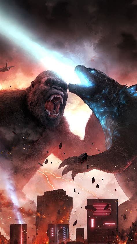 1440x2560 Godzilla Vs Kong Fight Scene 5k Samsung Galaxy S6,S7 ,Google ...
