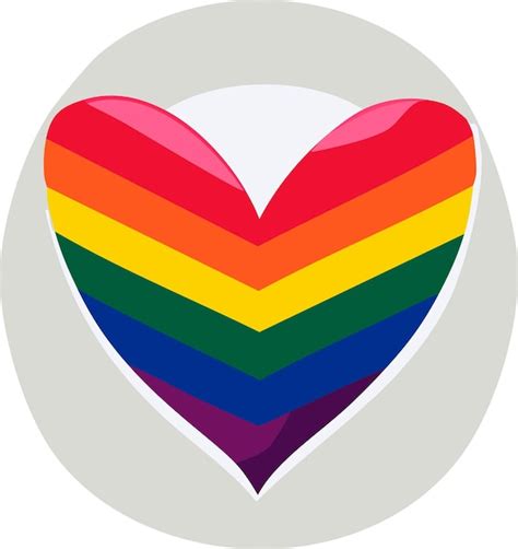 A rainbow heart with a rainbow colored heart on the bottom | Premium AI ...