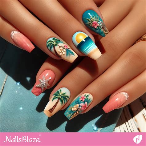 sun flower nail design 4