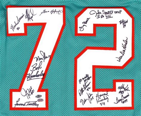 Miami Dolphins 1972 "Undefeated" Team-Signed Jersey With (17 ...