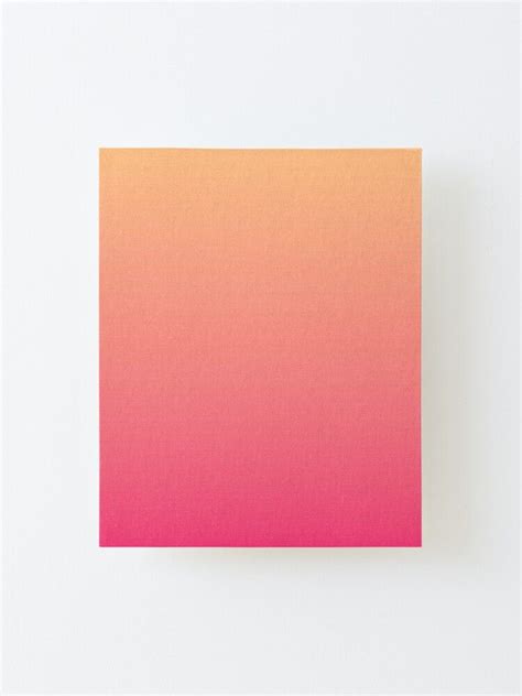 light peach coral pink ombre fade sunset gradient mounted print