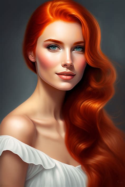 Lexica - Portrait draw beautiful girl redhead