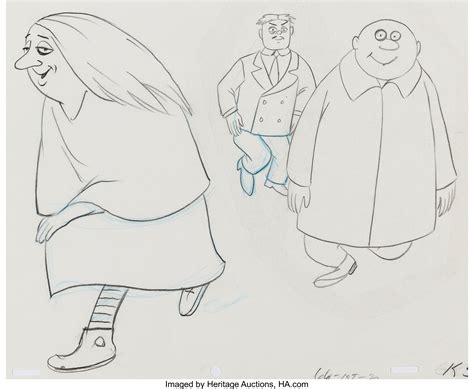 The Addams Family Granny Frump, Gomez, and Uncle Fester Animation | Lot