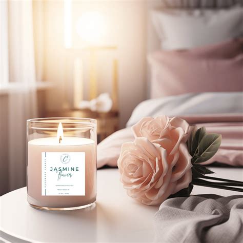 Jasmine Flower Hand-poured Soy Candles, Luxury Scented Candles, Premium ...