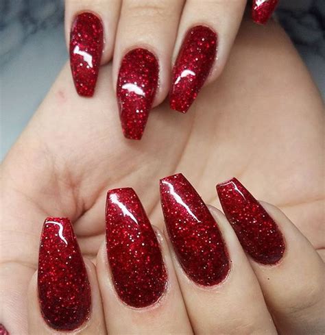 pin  katri lampikoski  joulukynnet red sparkly nails red nails