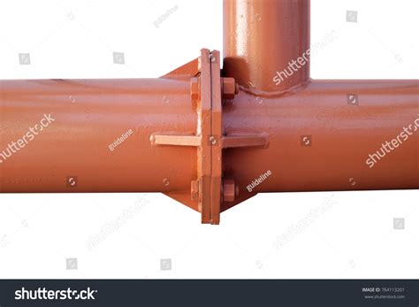 steel structure connection design isolated  stock photo