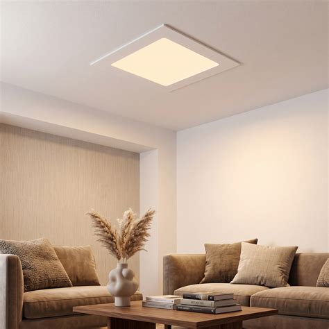 Painel De Led Embutir - Painel de LED Embutir Quadrado 15W 3000K Bivolt - Luz Amarela para Sala ...