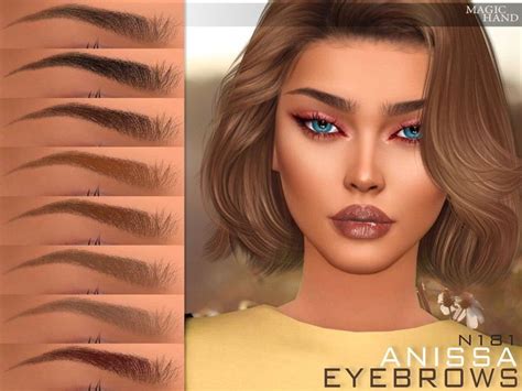 MAGIC HAND ANISSA EYEBROWS Nº181 | Sims hair, Sims, Sims 4 piercings