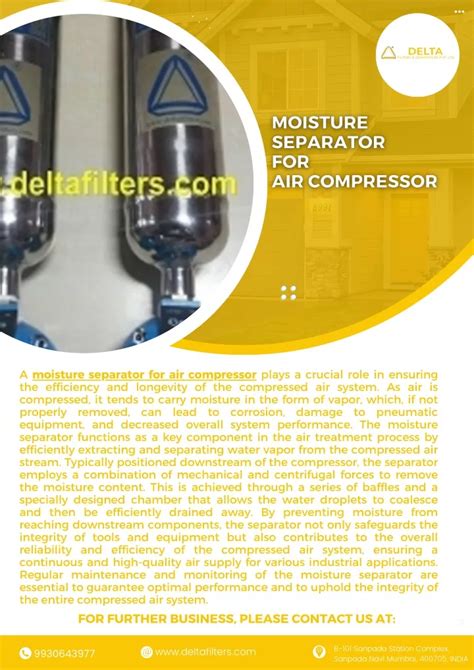 moisture separator  air compressor powerpoint