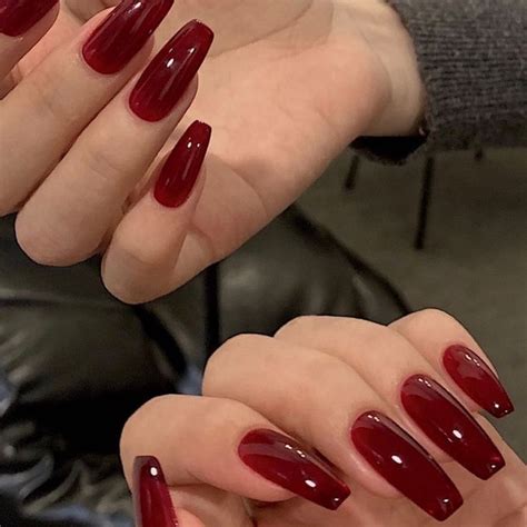 Nails🦋💗💖 | Red nails, Red acrylic nails, Gel nails