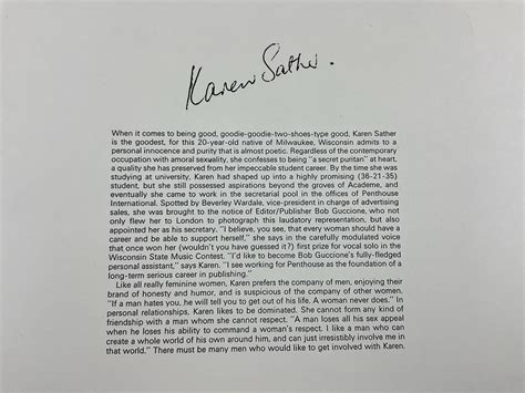 Vintage 1970 Penthouse Pet Pin up Poster Miss Karen Sather 17 X 11