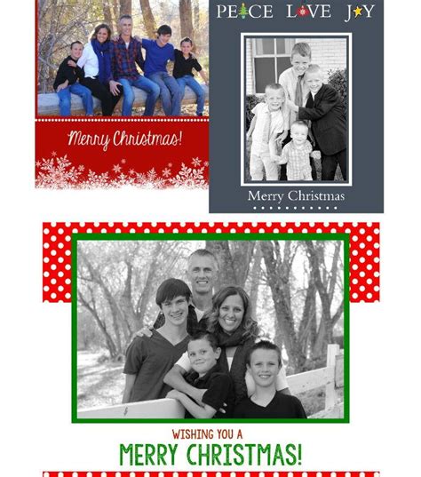 Christmas Photo Printable Card Templates | AllFreeChristmasCrafts.com