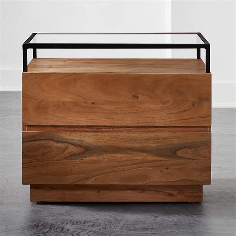 Lawson Glass Top Nightstand + Reviews | CB2